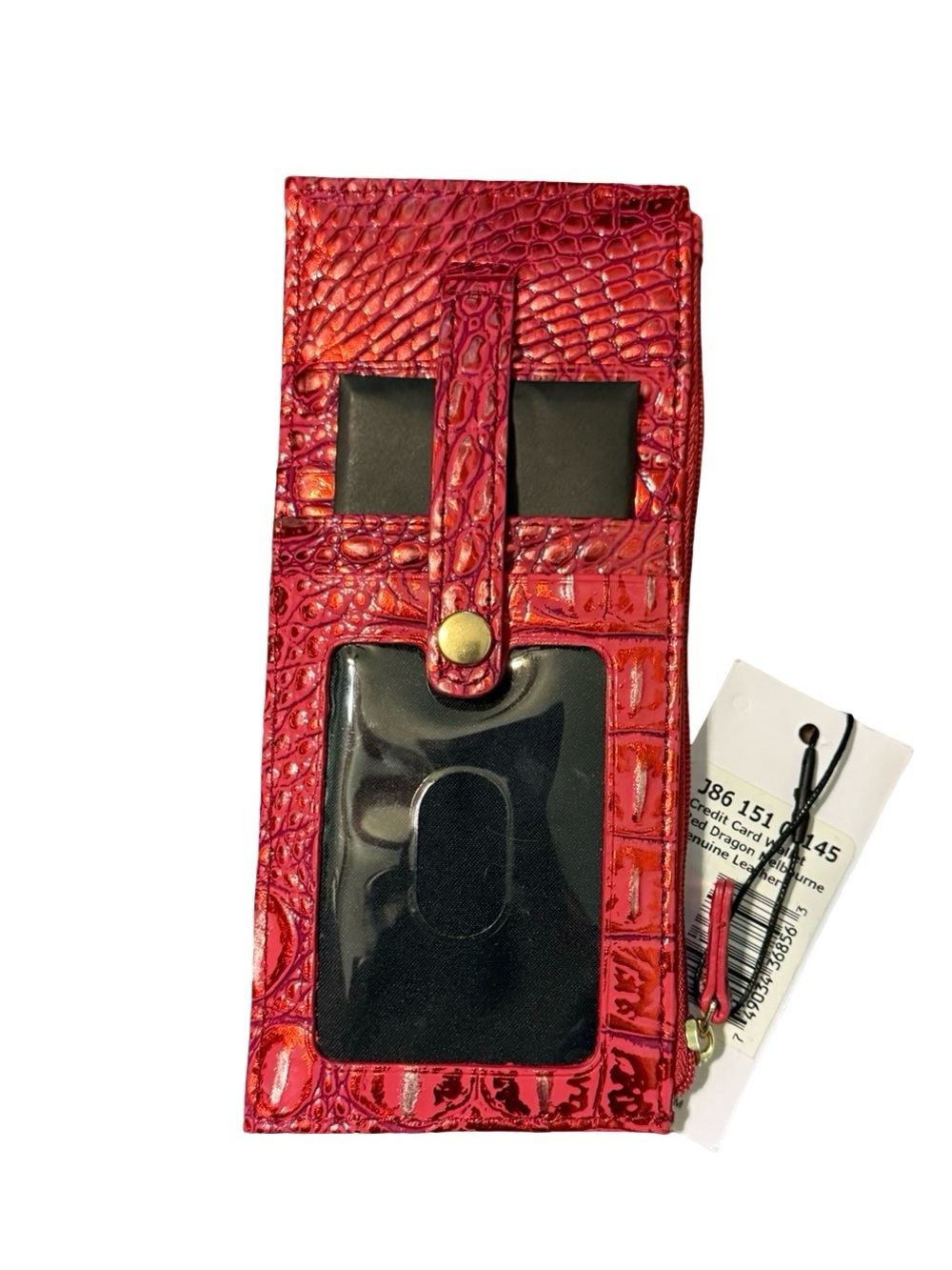 Brahmin credit card wallet in Red Dragon - Picture 2 of 6